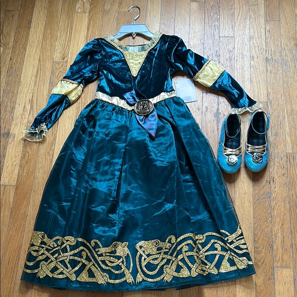 Disney Store Princess Merida Dress and Shoes
